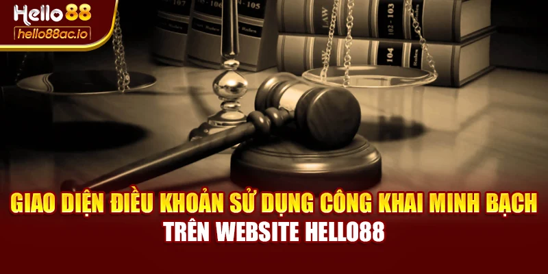 Giao diện điều khoản sử dụng công khai minh bạch trên website Hello88