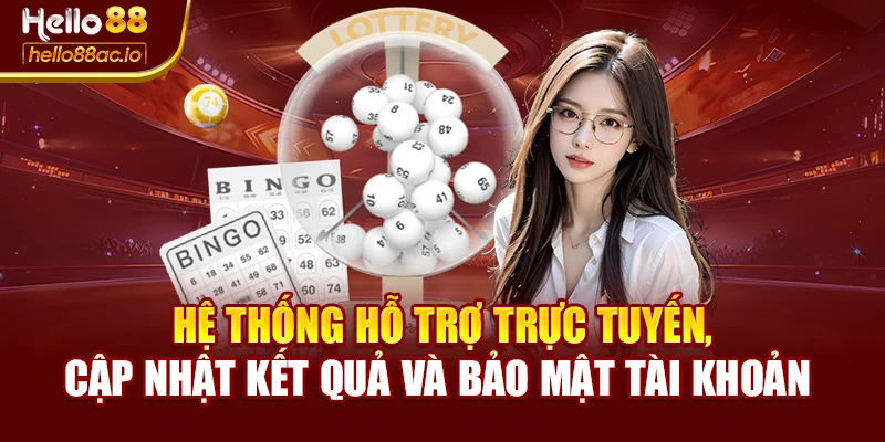 Hệ thống hỗ trợ trực tuyến, cập nhật kết quả và bảo mật tài khoản 